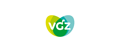 VGZ-logo: een gestileerd logo met de letters 'VGZ' in een moderne en strakke stijl